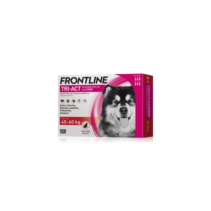 Frontline tri-act 40-60 kg 6 pipettes...
