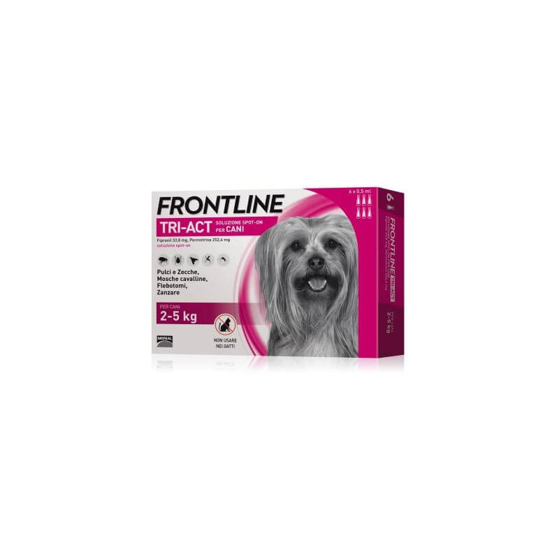 Frontline tri-act 2-5 kg 6 pipettes (0.5 ml) - 