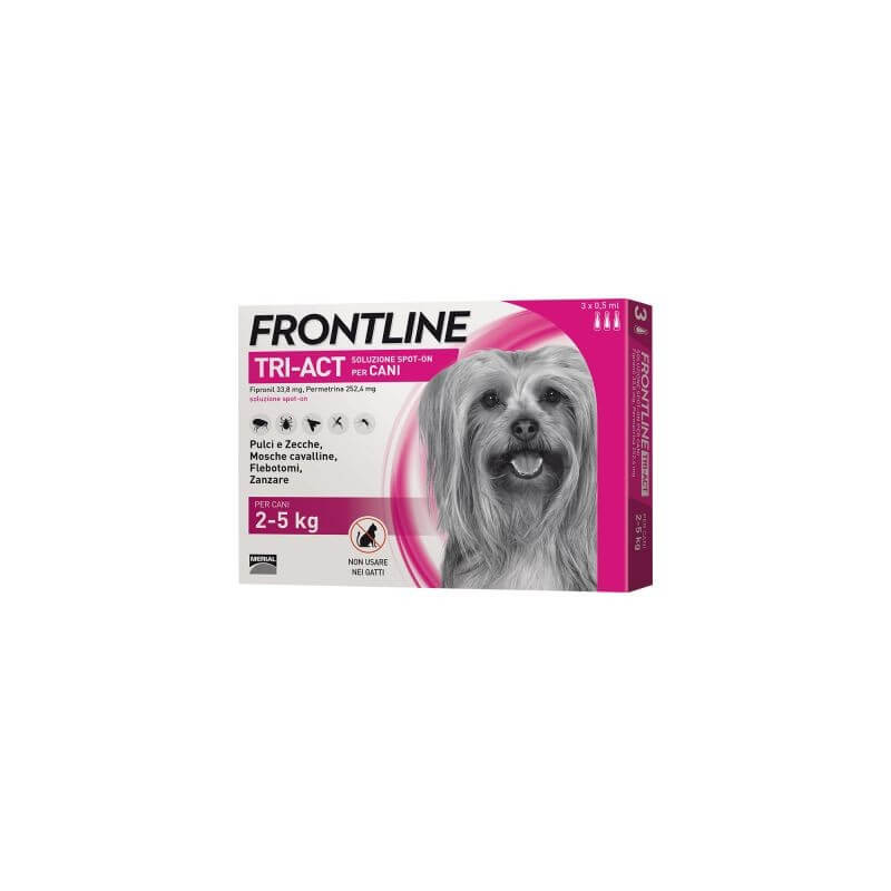 Frontline tri-act 2-5 kg 3 pipettes...